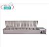 Vetrina Portaingredienti Pizza Inox, Refrigerata, Lunga cm 200, per 9 bacinelle GN 1 3