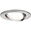 Paulmann 93641 Nova Faretto da Incasso Rotondo, In Ferro, Senza Lampadina Max. Faretto da Incasso da Soffitto, 35 W, Gu10, In Alluminio Spazzolato