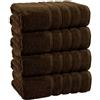 EBD Set di 4 teli da bagno extra large super Jumbo (100 x 200 cm, 600 g/m²), morbidi e grandi, in 100% cotone egiziano, asciugamani da bagno ad asciugatura rapida, asciugamani da bagno XL (marrone