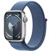 Apple Watch Serie 9 Gps 45mm Alluminio Argento - Cinturino Sport Blu Inverno - Apple - APP.MR9F3QL/A