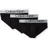 Calvin Klein Jeans Calvin Klein Hip Brief 3Pk 000NB3129A Slip, Nero (Black), XL (Pacco da 3) Uomo