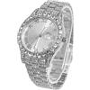 HALUKAKAH Orologio Oro con Diamanti per Uomo,Placcato Platino Quarzo Cinturino 24cm Quadrante Rotondo,con Pacco Regalo