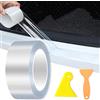 XZEIT Pellicola protettiva autoadesiva per auto, pellicola protettiva per vernice adesiva davanzale auto, pellicola protettiva autoadesivo per soglia portiera auto/protezione davanzale (5 cm × 1