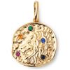 SINGULARU - Charm Colori organici Zodiaco - Leone - Ciondolo in argento 925 con finitura placcata oro 18Kt - Charm abbinabile alla collana - Gioielli da donna