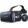FIYAPOO Occhiali VR 3D Visore Realtà Virtuale Occhiali Headset Virtual Reality 3D Film Glasses per dispositivi mobili Android/iPhone da 4,7 a 6,6 pollici, Regali di Natale per bambini e adulti.