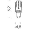 NEMO kit da 2 lampadine dimmerabili G9 LED 4W 400lm 230V - LED D02 75