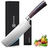 PAUDIN Coltello Stile Cinese da 17cm, Mannaia da Cuoco in Acciaio Inossidabile di Alta Qualità, Lama Molto Affilata Perfetto per la Cucina, Resistente e Tagliente con Impugnatura Ergonomica