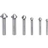 Dtoterul Svasatore per Metallo 6 Pezzi Svasatore per Metallo Legno Svasatore Drill Bit Set Punta Trapano Trapano Affila Punte Affilatore Punte Trapano Smussatura Svasare 90°Gradi