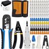 MAYLINE-TECH MAYLINE Strumenti Kit di Rete Professionali, Pinza Crimpatrice rj45,RJ12 RJ11 CAT5 Cirmpatura per Cavi ReteCAT6 Manutenzione del Kit LAN Tester del Cavo Strumenti di Riparazione (Grigio)