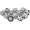 Ajuny Set di 12 Pomelli in Ceramica Bianco e Nero con Motivo Floreale per Mobili da Cucina Armadietti da Bagno Cassettiere Maniglie Fatte a Mano Pomelli Decorativi in Ceramica