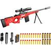 KarfRi Morbido Pistola A Proiettile manuale fucile da cecchino giocattolo per bambini con mirino Bambini e Adulti grande giocattolo per cui interagire(rosso)
