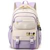 IvyH Zaino Bambina Scuola Elementare e Media Zaini per Ragazze Grande Capacità, Casual e Impermeabile - Zainetto Porta PC Casual alla Moda per Ragazza e Ragazzi, Viola