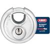 ABUS Lucchetto Discus 26/70 - resistente agli agenti atmosferici - con cilindro protetto da trapano e trazione - livello di sicurezza 8 - argento