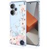 HAOYE Adatta per Cover Xiaomi Redmi Note 13 Pro 5G, Rugged Antiurto Trasparente Protettiva Case. Farfalle e fiori