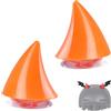 KORKUS 2 pezzi mini casco corna di mucca casco decorazione casco accessorio per bicicletta sci moto snowboard casco arancione