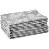 Encasa XO Encasa Tavolo da Pranzo Tovaglioli Set di 6 I 45x45 cm I Floreale Grigio Stampato in Stile Jacquard su Cotone Casalingo I Colori Veloci, Lavabile In Lavatrice