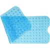 XIAOMAOMAO 100 x 40 cm Tappeto antiscivolo doccia, in PVC di gomma naturale con ventosa, tappetino da bagno extra lungo, per macchina da doccia, lavabile (blu)