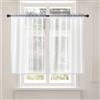 ALAHUGYEF Kit di 2 Tende Finestra Moderne Semi-trasparenti, Bistrot Bianco, Voile per Cucina e Soggiorno, Tenda Bistrot, Privacy