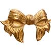 Biscottini Decoro a forma di fiocco L87xPR7xH50 cm - Decorazioni casa Made in Italy - Home Decor a forma di fiocco oro - Decoro arredo casa in legno