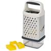 Joseph Joseph Multi-Grip Grattugia Mandolina per Alimenti a 4 lati Acciaio Inox, con Scatola Contenitore, Impugnatura di Precisione Salvadita, Base Antiscivolo, Lavabile in Lavastoviglie