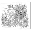 Pintcolor 9104 Telaio con Tela Stampata da Colorare, Legno di Abete; Cotone, Bianco/Nero, 50 x 40 x 3.5 cm , 100% Made in Italy