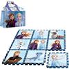 CARTOON Tappeto da gioco per bambini, tappeto puzzle, 9 pezzi, antiscivolo, lavabile, con borsa (Frozen)