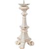 Biscottini Candelabro in Legno per Candele L13xPR13xH29 cm - Candelabro centrotavola Bianco - Portacandele da Tavolo Shabby Chic - Candeliere centrotavola Elegante