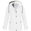 RUIRUILICO Giacche Impermeabili Donna Foderata Calda Parka Antipioggia Pile Giacca Lunga con Cappuccio Leggera Antivento Casual Ragazza Antipioggia Trench Plus Size S-5XL