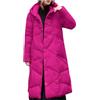 Yeooa Cappotto Invernale Lungo da Donna con Piumino Leggero Ispessito Caldo con Cappuccio Giacca Casual Oversize Tinta Unita Elegante Giacca Soffice Trapuntata (Rosa,M)