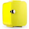 KANBUN Mini frigorifero per la cura della pelle, frigorifero portatile con porta pulita (4 l/6 lattine) cibo personale AC/DC, viaggi, frigorifero per camera da letto, giallo