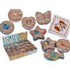Palleon 12 Asciugamani Magici Cotone - Animali della Foresta | 6 motivi diversi: gufo, volpe, riccio, cervo, coniglio, procione - 30x30 cm, confezione da 12 pz