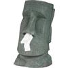 Rotary Hero Moai Dispenser di fazzoletti - Scatola per fazzoletti con figura Moai facciale - Porta fazzoletti decorativo per la casa - 18 x 14,5 x 32 cm