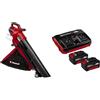 Einhell VENTURRO 36/240 3433640, Aspirapolvere a Batteria, Rosso + Einhell Starter kit 2 batterie da 4,0 Ah e Twincharger Power X-Change (Li-Ion, 18 V, 75 minuti di ricarica)