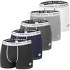 SERGE BLANCO Boxer Uomo Cotone, vestibilità perfetta, ipoallergenica, set di 5, Nero, Grigio, Bianco, Taglie XXXL