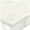 Casatex | Topper Bed letto Matrimoniale - Memory con tessuto all'Aloe Vera - Sovramaterasso, Correttore materasso in Memory Foam alto 4 cm - Made in Italy | Misura 160x190x4 cm