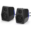 Sanyun SW209 Altoparlanti da Gaming da 36W per Computer con 3 Modalità EQ (Gioco/Film/Musica), Suono Surround 3D Dinamico, DAC 24bit USB/AUX/Bluetooth 5.2, Illuminazione RGB, per PC/Desktop, Nero