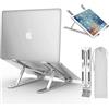 commerce Supporto per computer portatile in alluminio, 8 livelli, anti-mal di schiena (ergonomico), per casa e ufficio