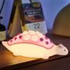 SALUOKE Luci notturne per bambini, Lampada di dinosauro in silicone,bolle antistress,7 Colori,Ricaricabile, Timer LED Lampada,Cameretta tocco lampada da comodino,Bambino Neonato Regalo (Porpora)