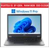 Fujitsu Computer Pc Laptop Notebook Portatile Fujitsu i5-8265U 14" 8GB 512GB SSD Win 11