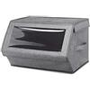 Whitmor Scatola impilabile con finestra, grigio