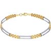 Gioielleria Lucchese Oro Bracciale Uomo Oro Giallo Bianco GL101664