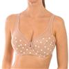 DIM Reggiseno con Ferretto Generous Classic Donna x1, Marrone Con Pois Bianchi, 3C