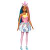 Barbie - Dreamtopia Unicorno Bambola con capelli blu e rosa con gonna, coda e cerchietto da unicorno rimovibili, Giocattolo per Bambini 3+ Anni, HGR21