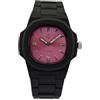 GDL GIOVANNI DE LUCA Orologio Uomo e Donna Elegante con Cassa in Policarbonato 40,5 x 8,8 mm, Quadrante Rosa, Cinturino Nero e Movimento al Quarzo Giapponese - Impermeabile 5 ATM, Leggero e Resistente (Nero, Rosa)
