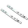 Merriway Bulk Hardware BH00338 Guide Scorrevoli Telescopiche in Metallo a Doppia Estensione per Cassetti, con Cuscinetti a Sfera, 400 mm, Bianco