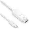 PureLink Cavo HDMI USB-C a High Speed 4K Ultra HD 60Hz, contatti placcati in oro, 3 m, bianco