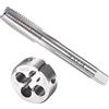QUARKZMAN M10 x 1.5mm Metrico Sinistro Mano Filetto Maschiatura e Rotondo Matrice Set x 1 Set Alta Velocità Acciaio per Elaborazione Ferramenta Strumento