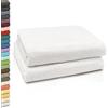 ZOLLNER 2 teli da bagno - morbidi e assorbenti teli doccia XXL - lavabili a 95°C - cotone - 100x150 cm - bianco