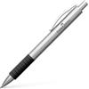 FABER-CASTELL - Penna a sfera Essentio in metallo opaco, refill B, argento | Corpo in metallo cromato opaco con refill ad alta capacità a prova di documento