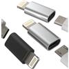 zoyuzan Adattatore Micro USB Lightning (3 Pack) per iPhone 14 13 12 11 Pro Max 7 8 Plus X SE XS XR Per iPad Air Mini Presa Micro USB Femmina Cavo per Apple Maschio Spinotto Convertitore Cavi Jack Accessori